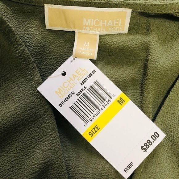 Michael Kors Drape-front Tie Sleeve Blouse - Picture 13 of 13